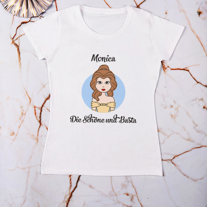 Die Schöne und Basta - T-Shirt mit Aufdruck für Damen